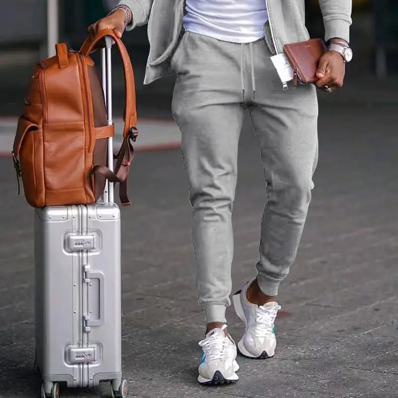 2025 Men's Blue Casual Pants with Zip Front — feature 30