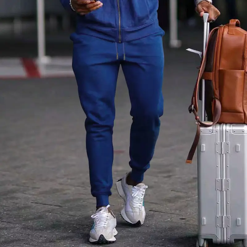 2025 Men's Blue Casual Pants with Zip Front — feature 7