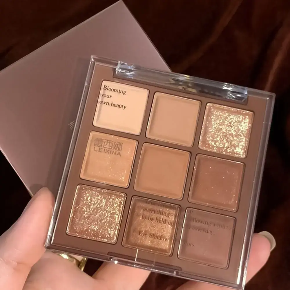 Love mocha chocolate nine-color eyeshadow plate matte pearlescent — feature 10