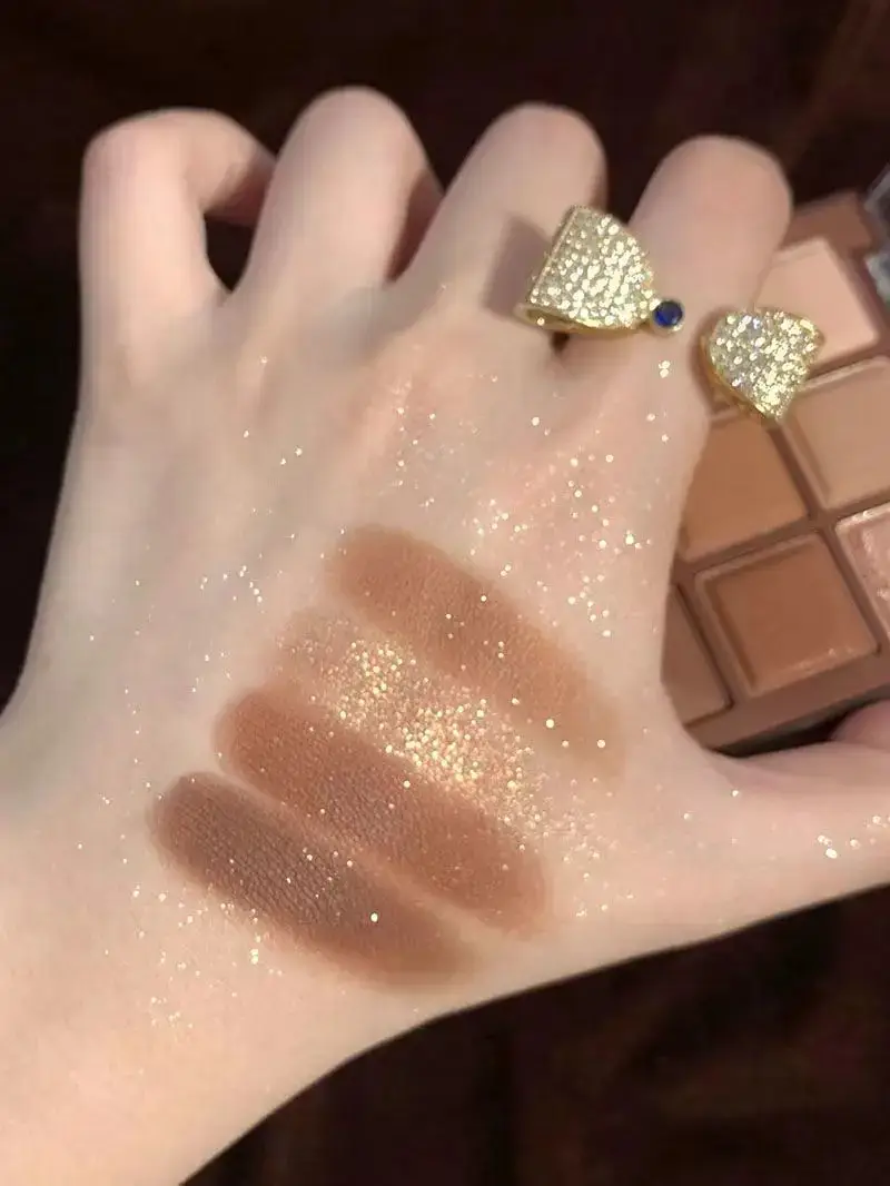 Love mocha chocolate nine-color eyeshadow plate matte pearlescent — feature 13