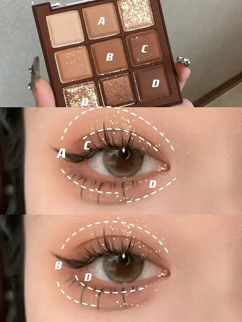 Love mocha chocolate nine-color eyeshadow plate matte pearlescent — feature 6