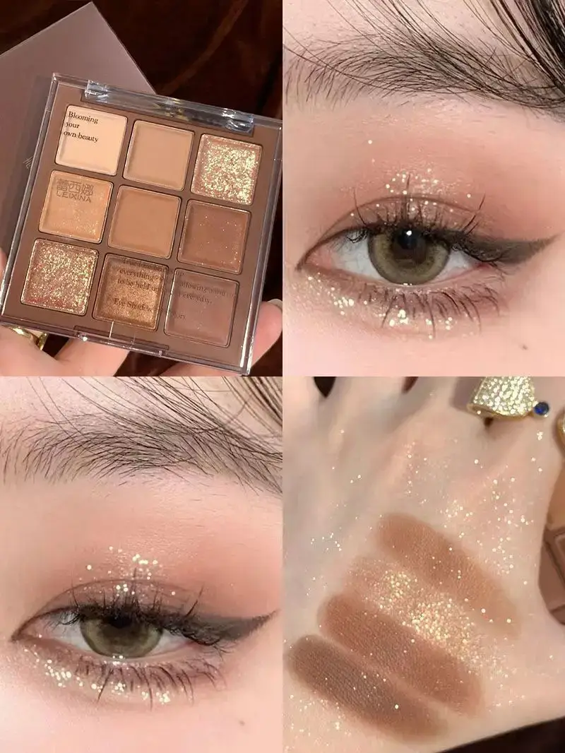 Love mocha chocolate nine-color eyeshadow plate matte pearlescent — feature 7
