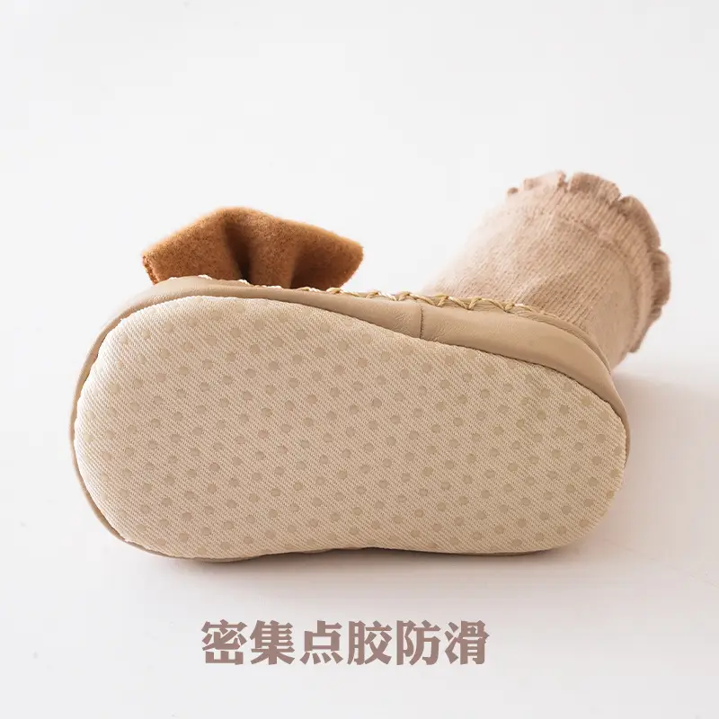Pink Bow Baby Socks Spring Autumn Girls Floor Socks