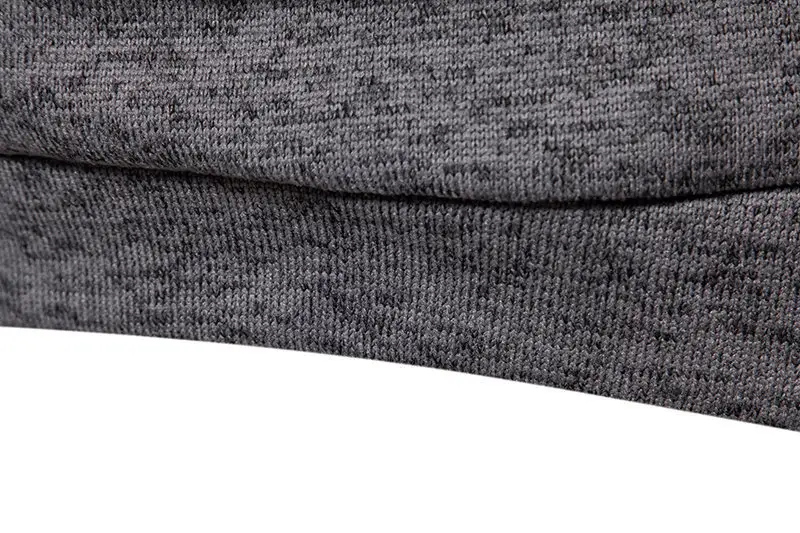 Men's Grey Turtleneck Cotton Sweater Coat — feature 16