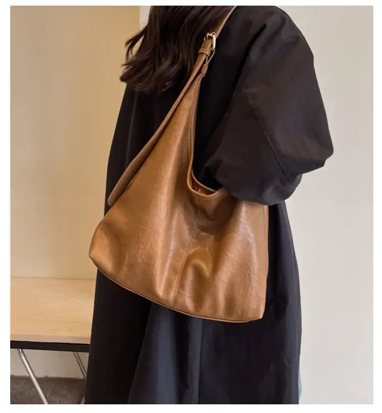 2023 Korean Style Brown Leather Shoulder Bag — feature 10