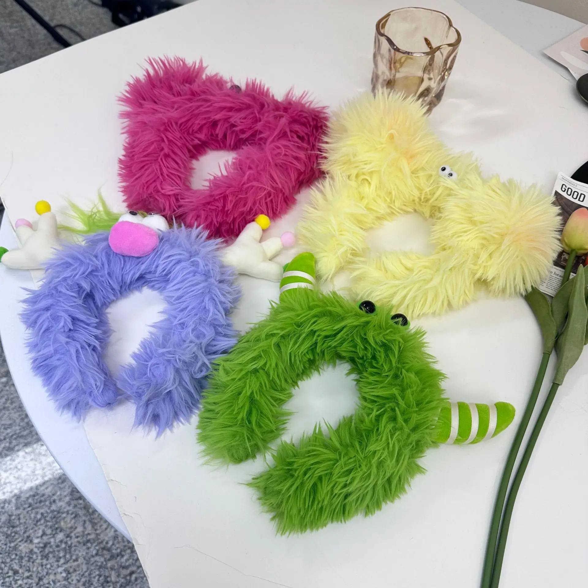 Plush Green Sanfu Hair Clip for Girls Heart Design — feature 3