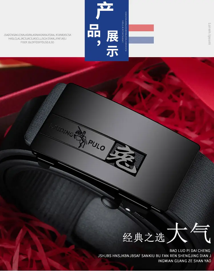 Genuine Leather Belt with 12 Slices for Men — feature 18