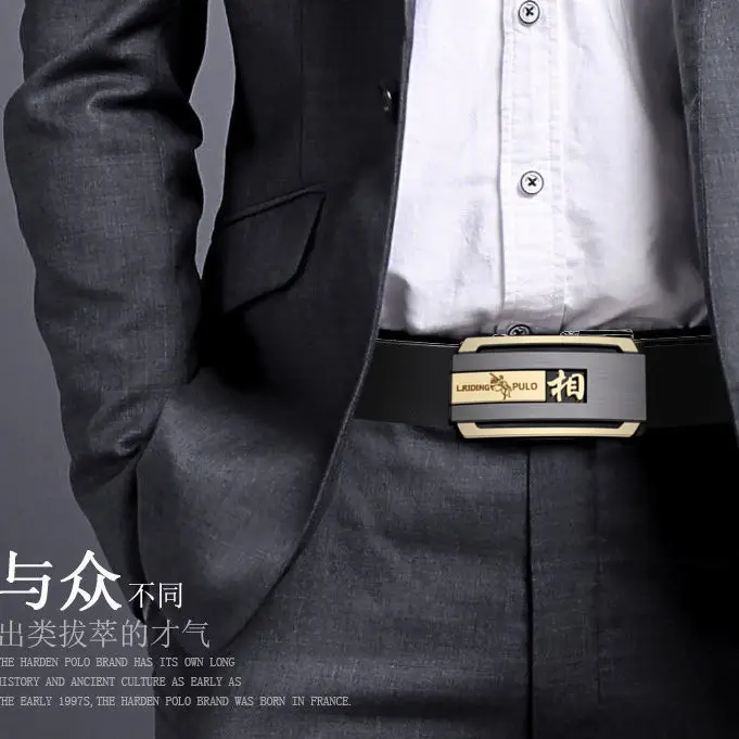 Men's Automatic Toothless Belt Buckle Black β feature 5