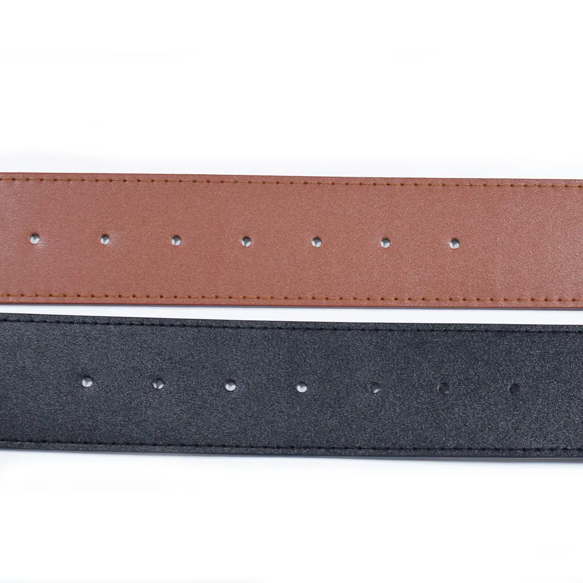 Brown Leather Belt with Gold Buckle for Men — feature 10