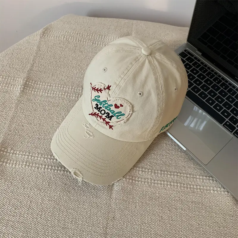 Love Brim Ripped Maillard Cap for Women Extra Large