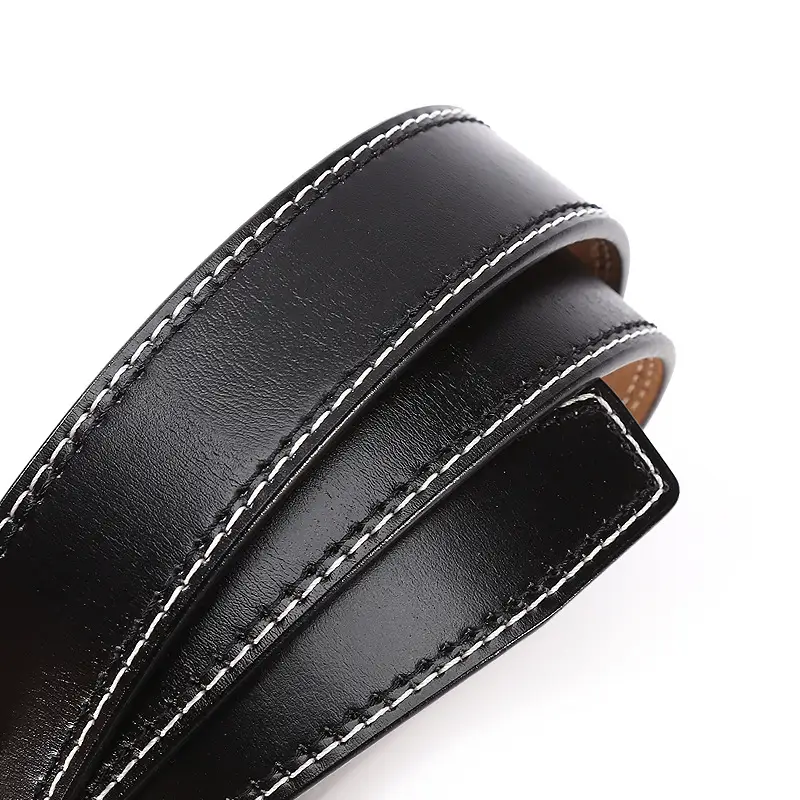 Men's Brown Leather Belt with Silver Buckle - Image 7