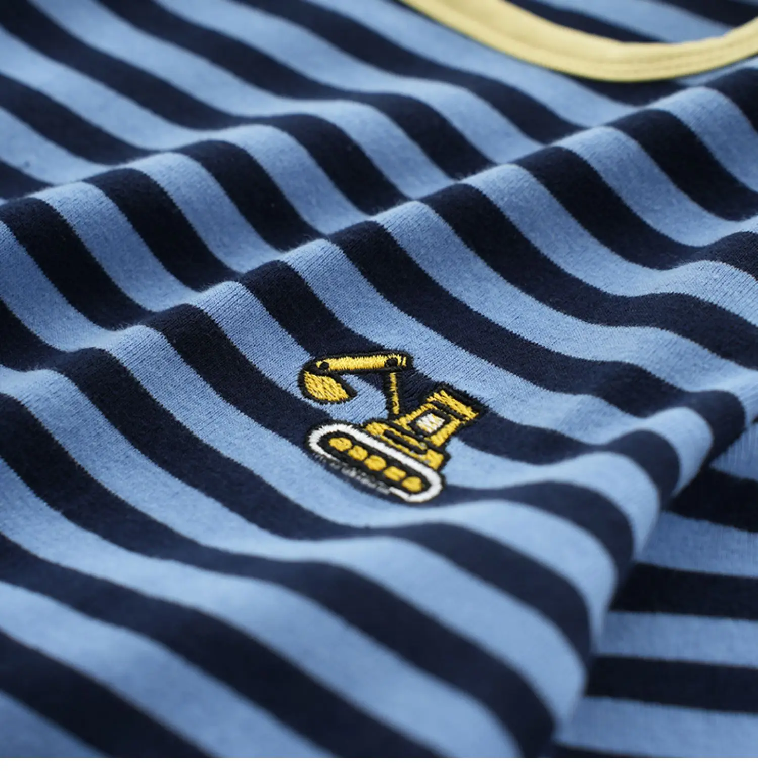 Children Cotton Striped Long Sleeve T-Shirt Blue White — feature 11
