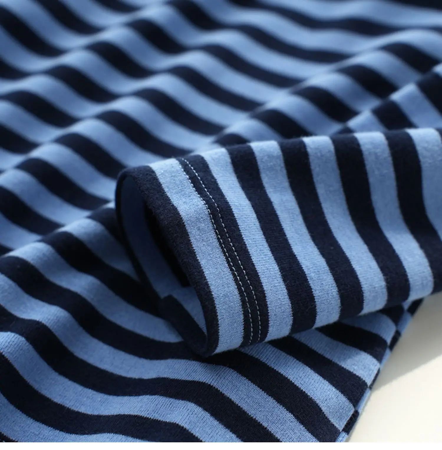 Children Cotton Striped Long Sleeve T-Shirt Blue White — feature 12