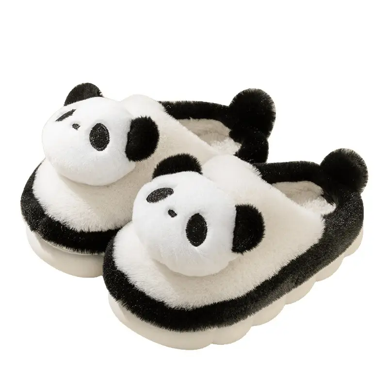 Pig dad children's slippers autumn and winter Boys Girls cotton slippers children medium and big children indoor home plush slippers