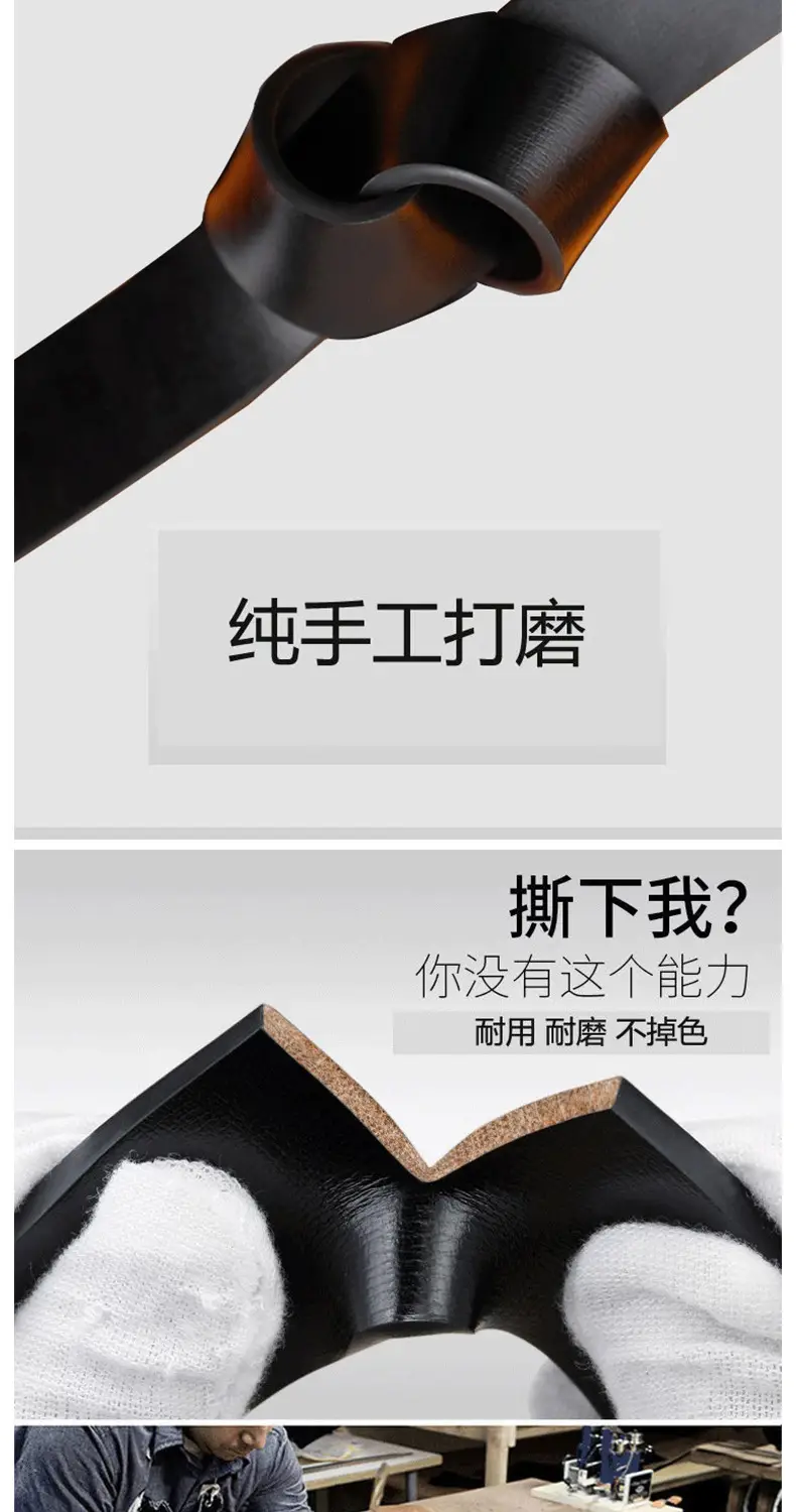 Men Genuine Leather Belt Toothless Business Casual β feature 13
