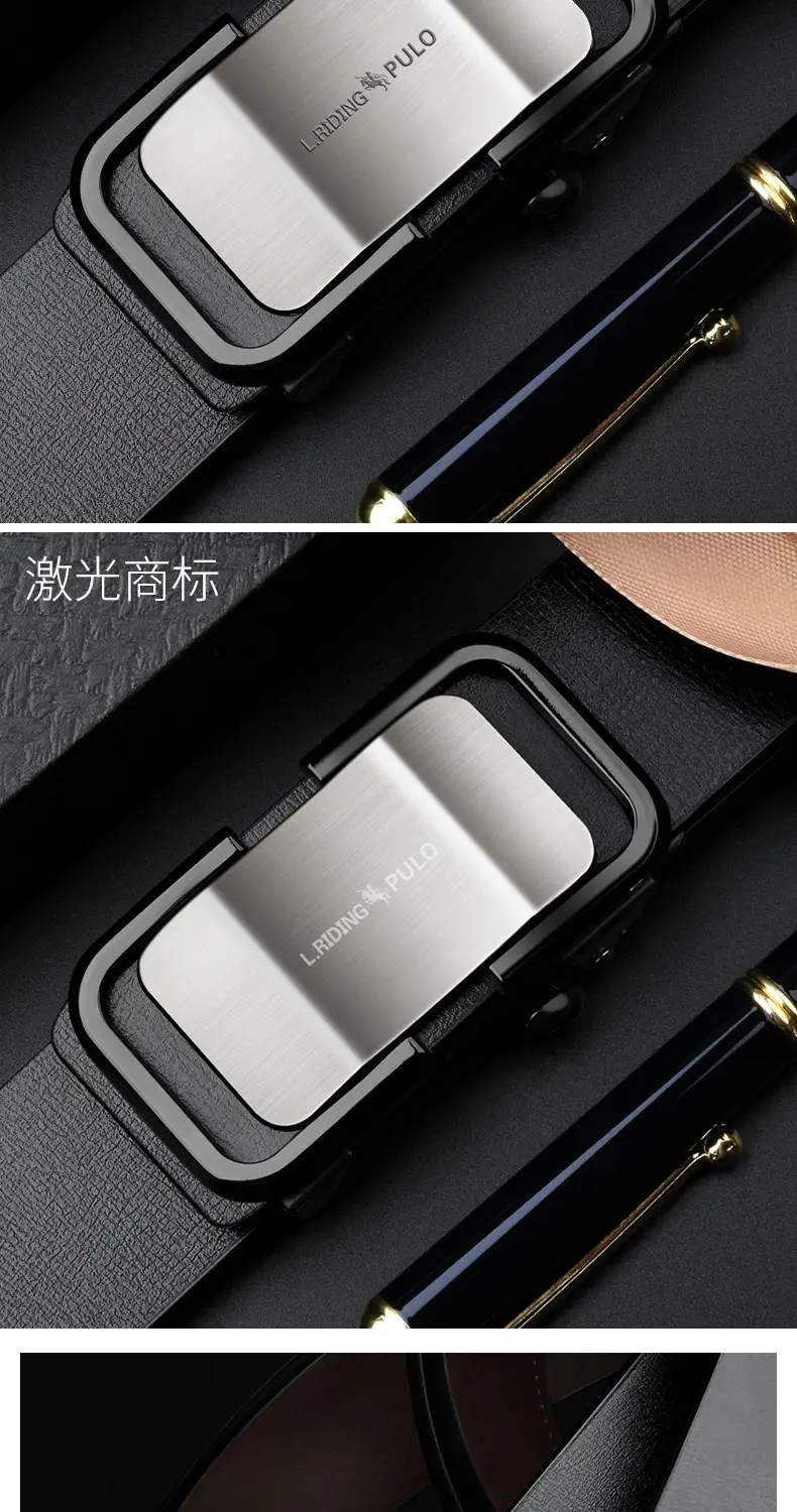 Men Genuine Leather Belt Toothless Business Casual β feature 7