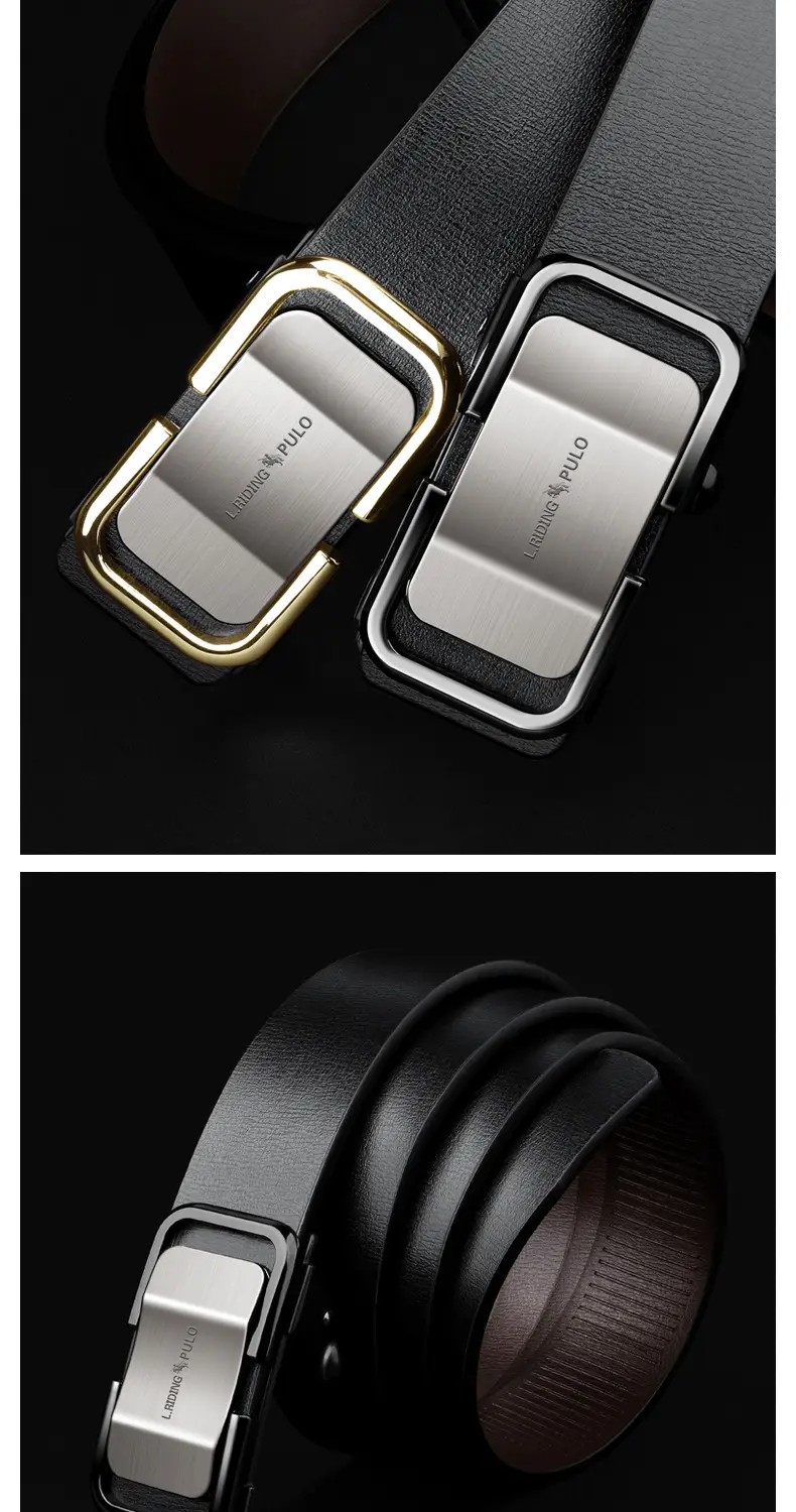 Men Genuine Leather Belt Toothless Business Casual β feature 8