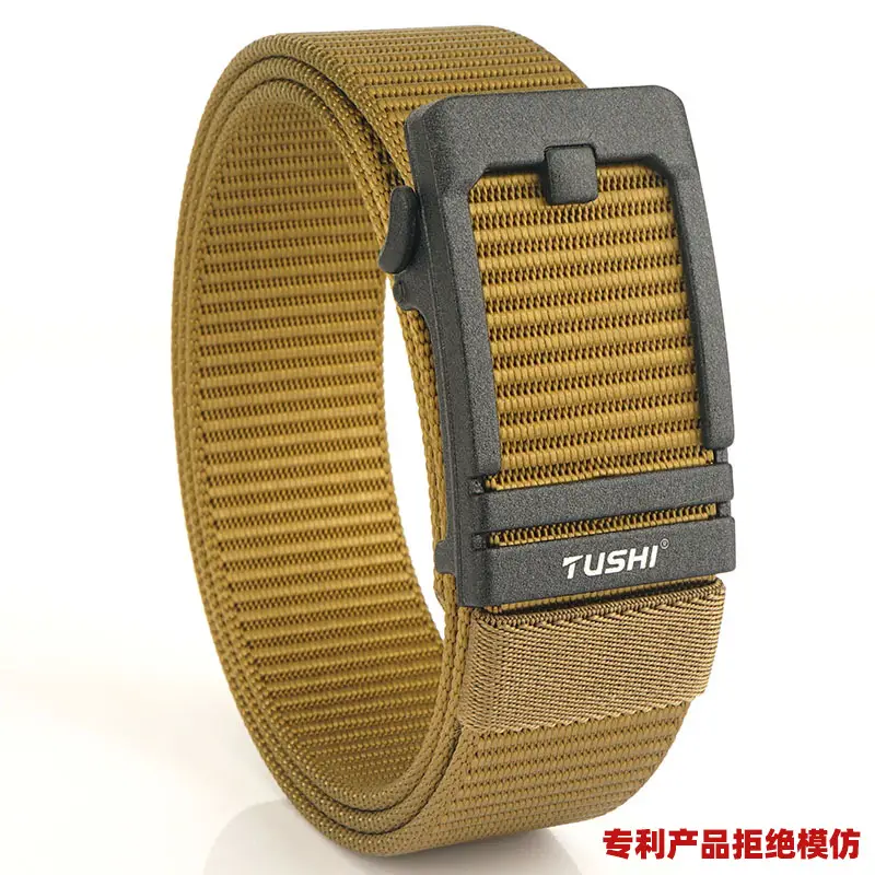 Men's 3.8cm Tushi Nylon Sports Belt with Automatic Buckle