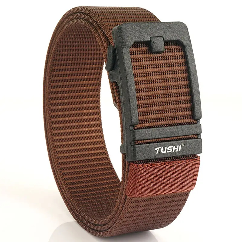 Men's 3.8cm Tushi Nylon Sports Belt with Automatic Buckle