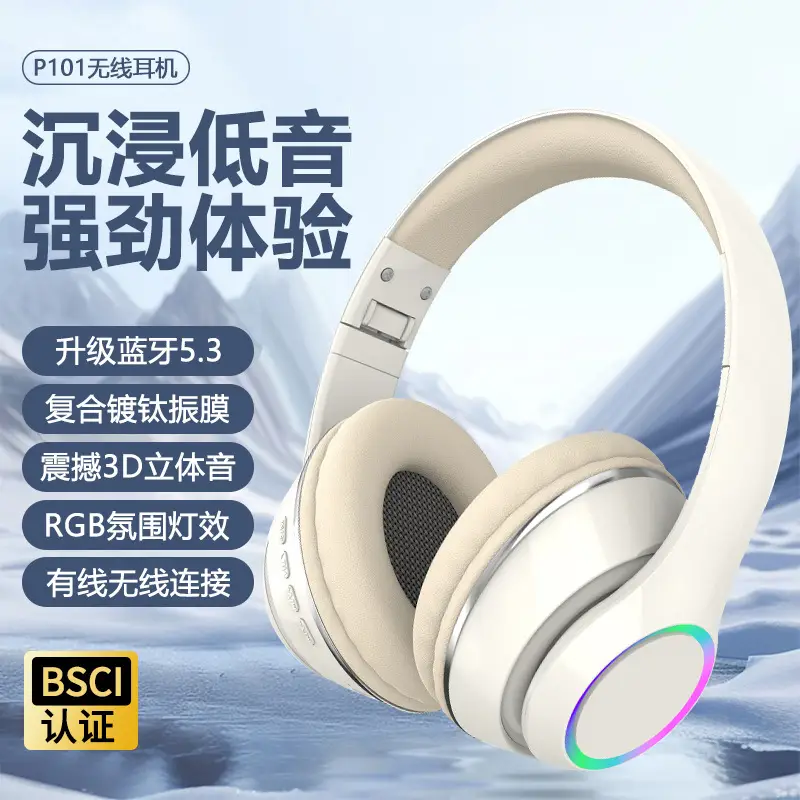 Wireless Bluetooth Headset with LED Light & Type-C Charging - Image 8