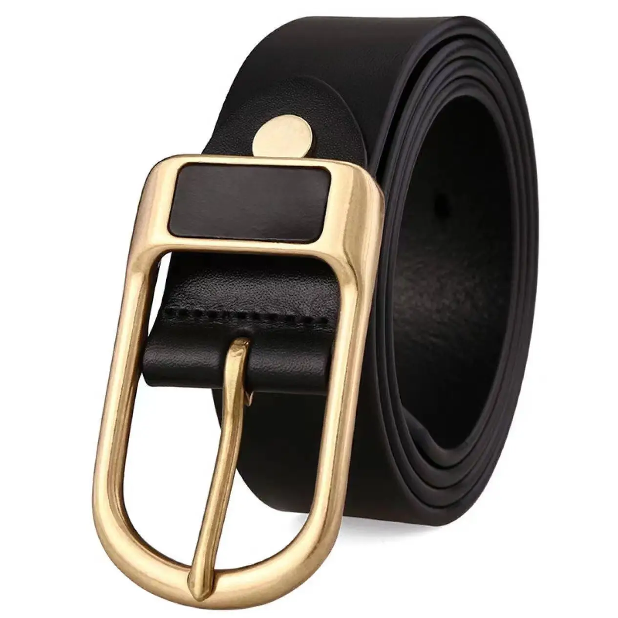 Glue-filled gold-plated needle buckle black