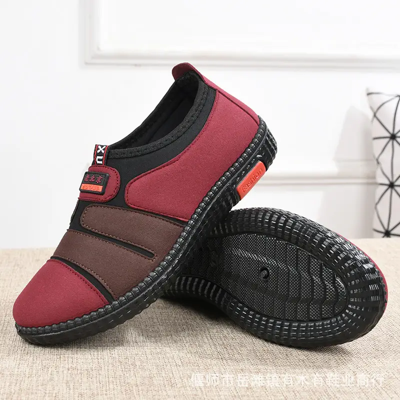 Spring and Autumn old men's shoes women's non-slip soft bottom milk shoes comfortable mother single shoes old Beijing cloth shoes flat old lady shoes - Image 5