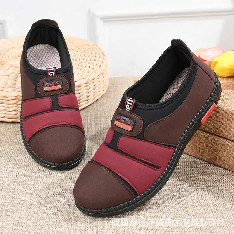 Spring and Autumn old men's shoes women's non-slip soft bottom milk shoes comfortable mother single shoes old Beijing cloth shoes flat old lady shoes - Image 6