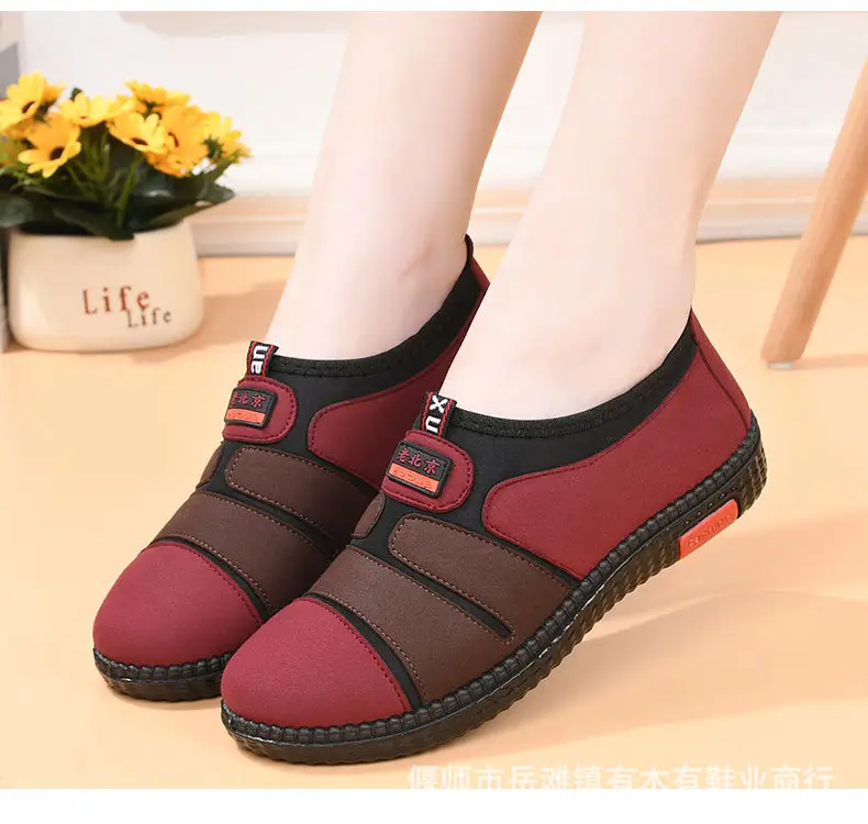 Spring and Autumn old men's shoes women's non-slip soft bottom milk shoes comfortable mother single shoes old Beijing cloth shoes flat old lady shoes — feature 10
