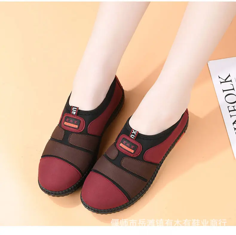 Spring and Autumn old men's shoes women's non-slip soft bottom milk shoes comfortable mother single shoes old Beijing cloth shoes flat old lady shoes — feature 11