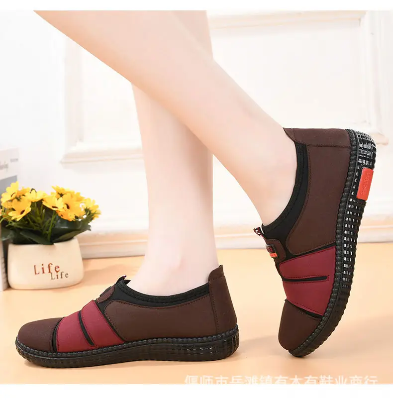 Spring and Autumn old men's shoes women's non-slip soft bottom milk shoes comfortable mother single shoes old Beijing cloth shoes flat old lady shoes — feature 15