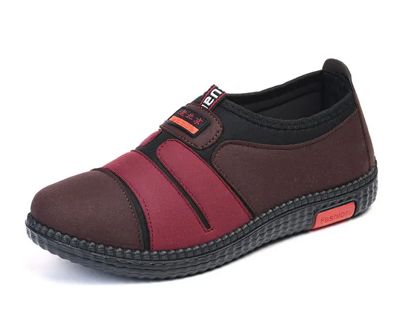 Spring and Autumn old men's shoes women's non-slip soft bottom milk shoes comfortable mother single shoes old Beijing cloth shoes flat old lady shoes - Image 2