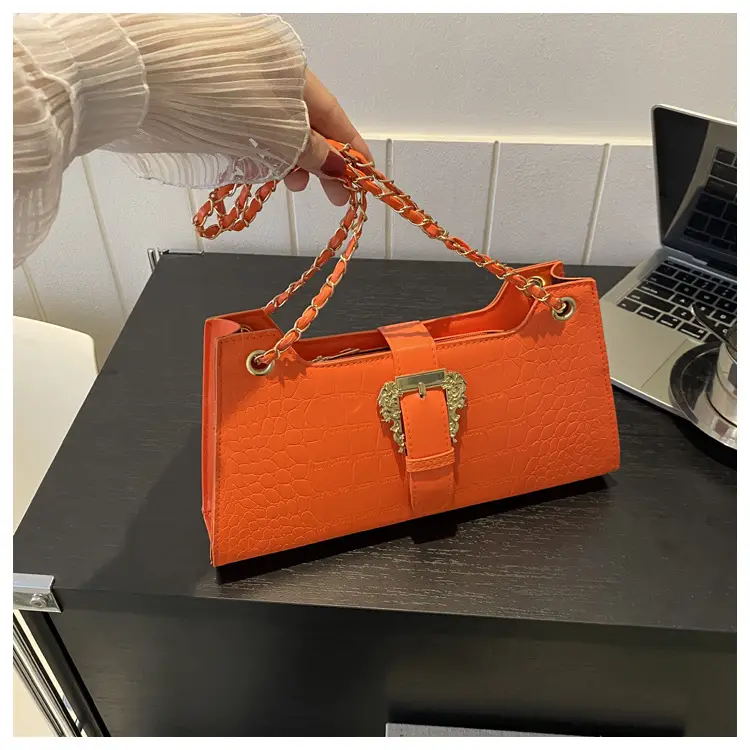 Black Crocodile Leather Shoulder Bag for Women — feature 10