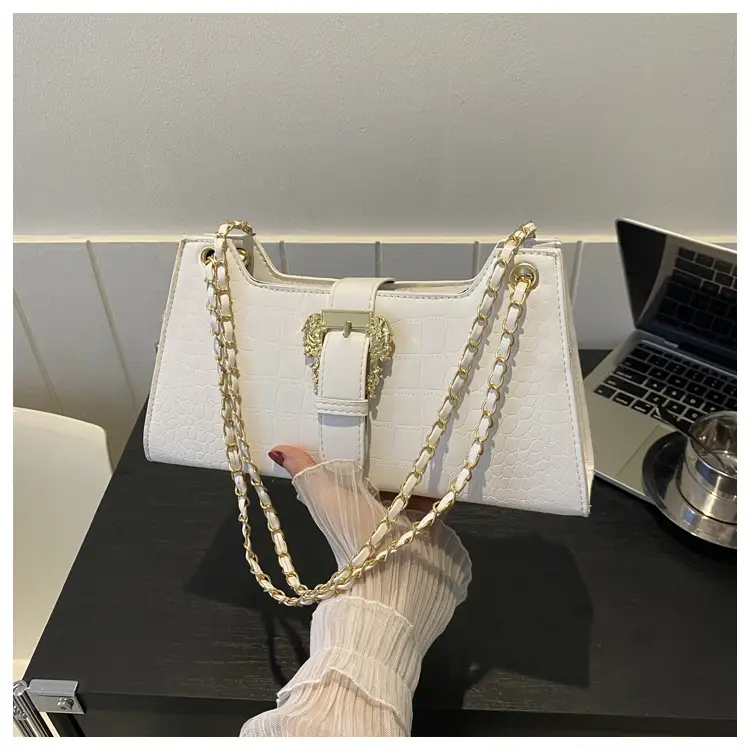 Black Crocodile Leather Shoulder Bag for Women — feature 15