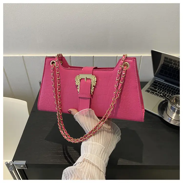 Black Crocodile Leather Shoulder Bag for Women — feature 17