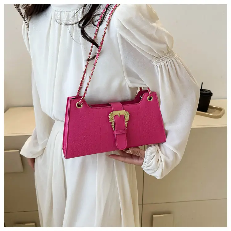 Black Crocodile Leather Shoulder Bag for Women — feature 19
