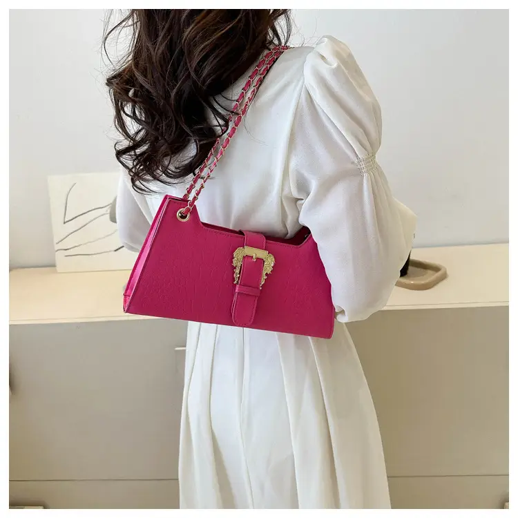 Black Crocodile Leather Shoulder Bag for Women — feature 20