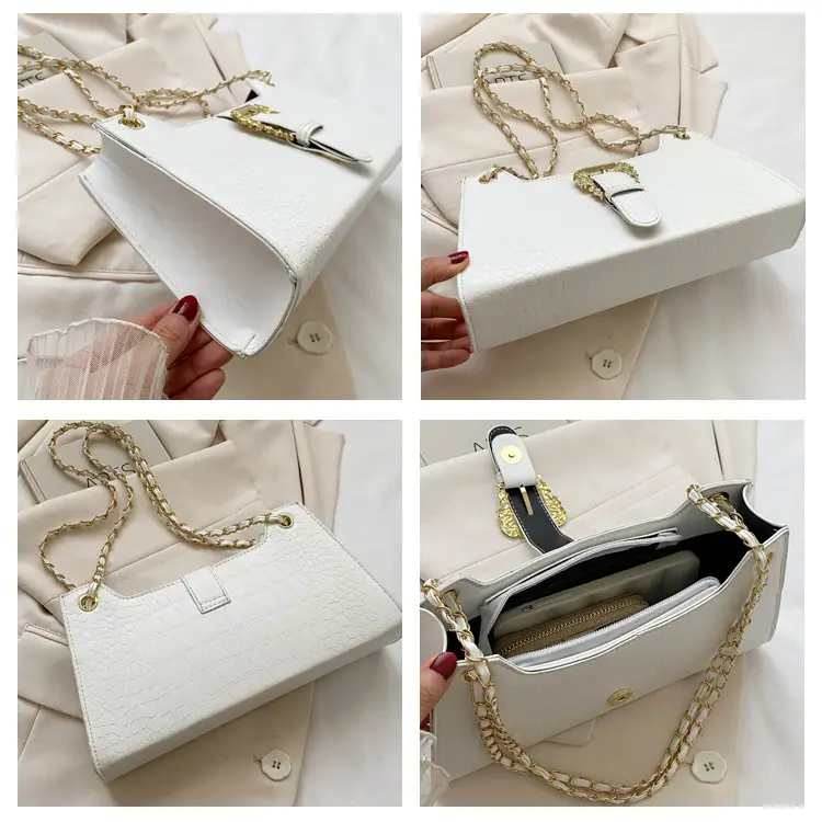 Black Crocodile Leather Shoulder Bag for Women — feature 8