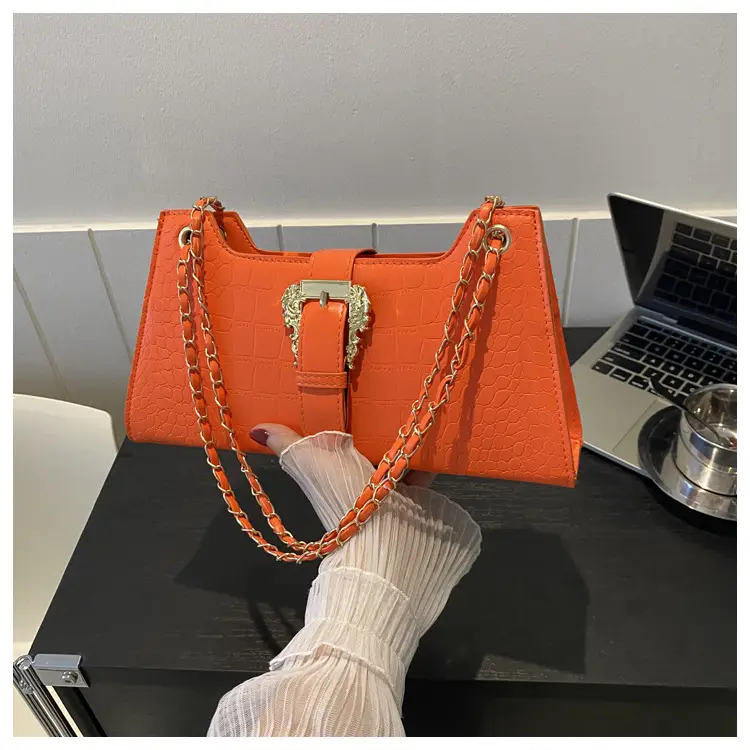 Black Crocodile Leather Shoulder Bag for Women — feature 9