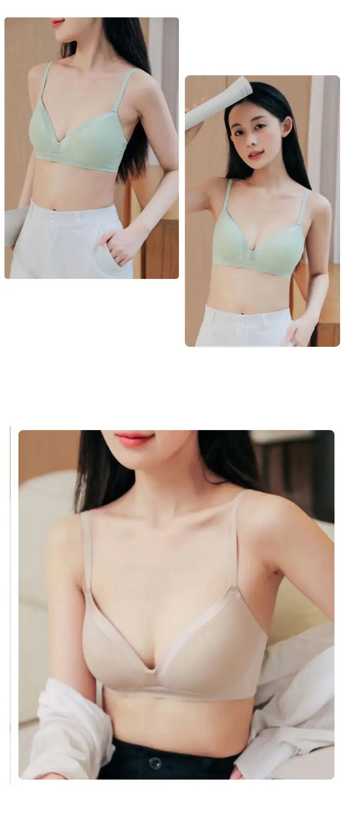 New Seamless Large Chest Small One-Piece Bra — feature 2