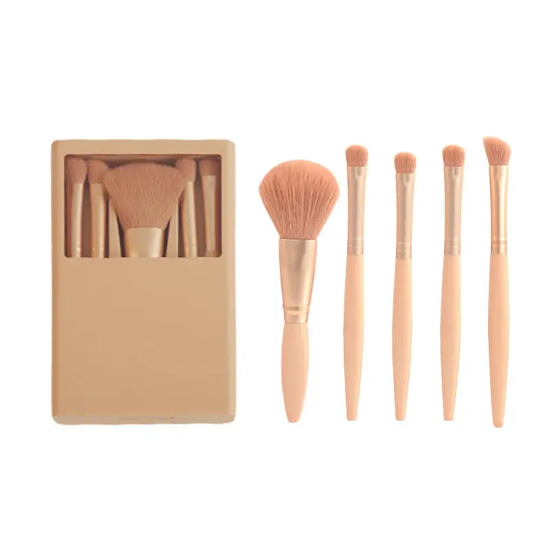 Morandi 5 Makeup Brushes Set with Mirror - Image 10