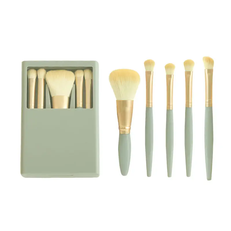 Morandi 5 Makeup Brushes Set with Mirror