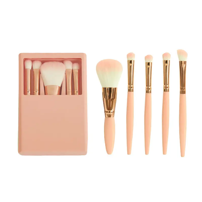 Morandi 5 Makeup Brushes Set with Mirror - Image 5
