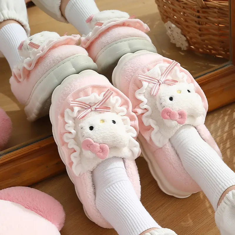 Coolomi cotton slippers women's winter indoor home genuine goods ip joint cartoon cute Sanrio slippers wholesale
