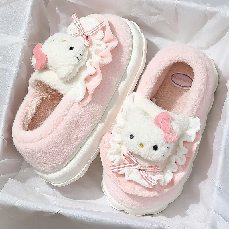 Coolomi cotton slippers women's winter indoor home genuine goods ip joint cartoon cute Sanrio slippers wholesale - Image 5