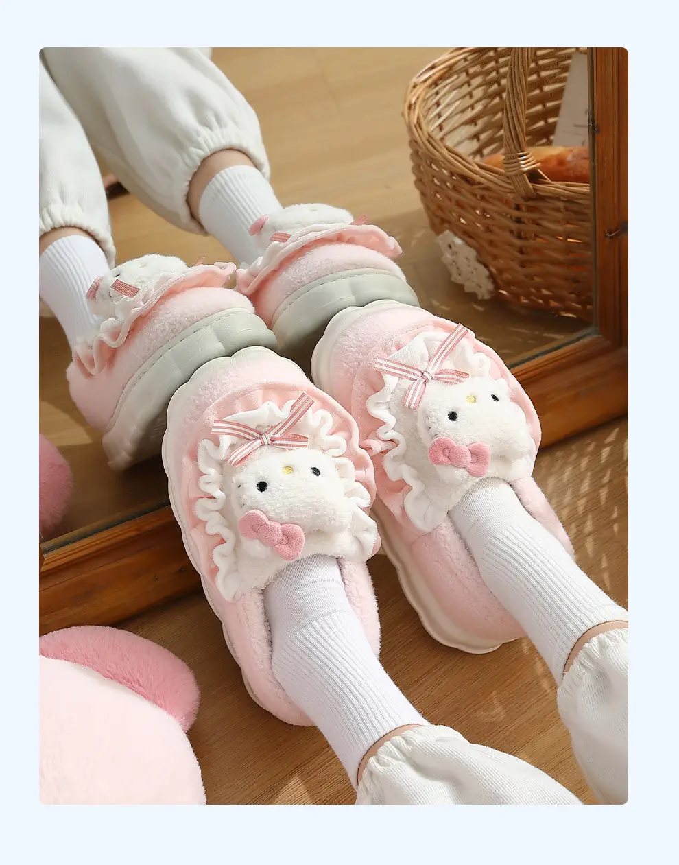 Coolomi cotton slippers women's winter indoor home genuine goods ip joint cartoon cute Sanrio slippers wholesale — feature 23