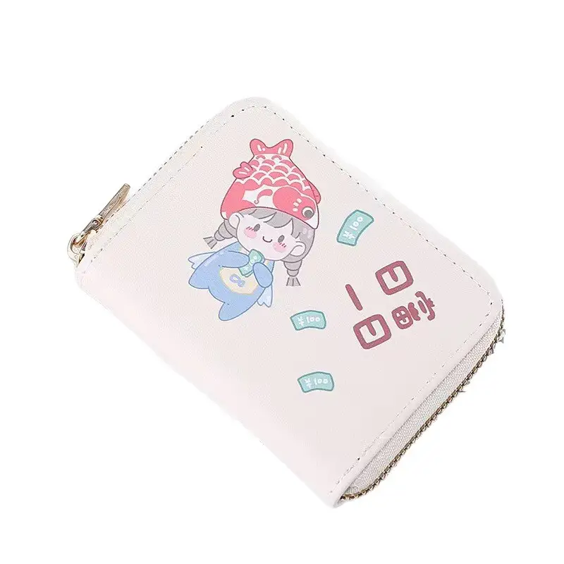 Card Holder Women's Large-Capacity Multi-Functional Storage Bag Girl Version Cartoon Print Anti-Degaussing Organ Card Holder Coin Purse