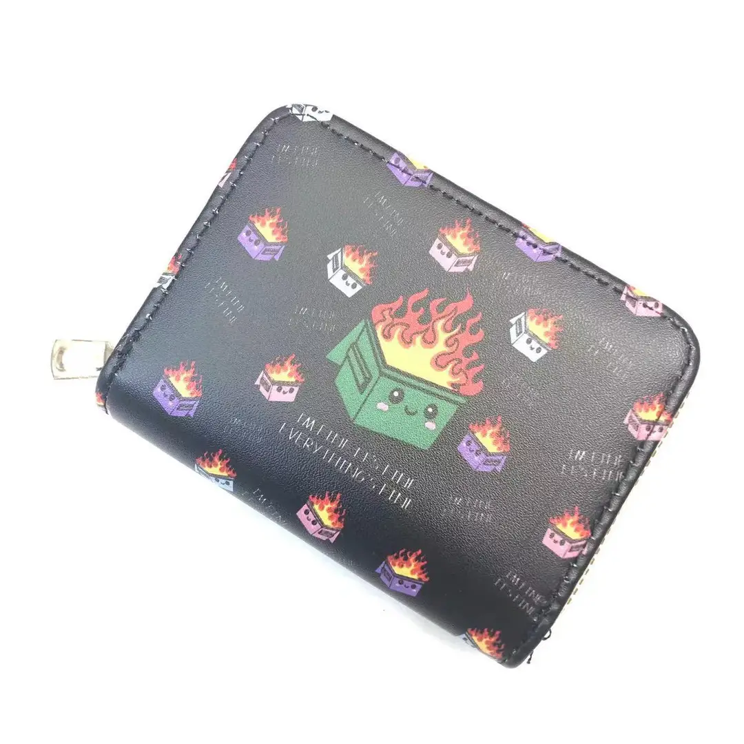Card Holder Women's Large-Capacity Multi-Functional Storage Bag Girl Version Cartoon Print Anti-Degaussing Organ Card Holder Coin Purse