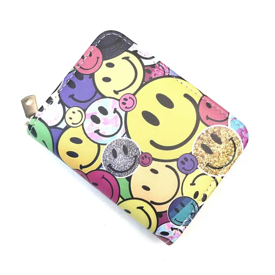 Card Holder Women's Large-Capacity Multi-Functional Storage Bag Girl Version Cartoon Print Anti-Degaussing Organ Card Holder Coin Purse