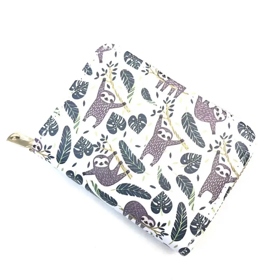 Card Holder Women's Large-Capacity Multi-Functional Storage Bag Girl Version Cartoon Print Anti-Degaussing Organ Card Holder Coin Purse