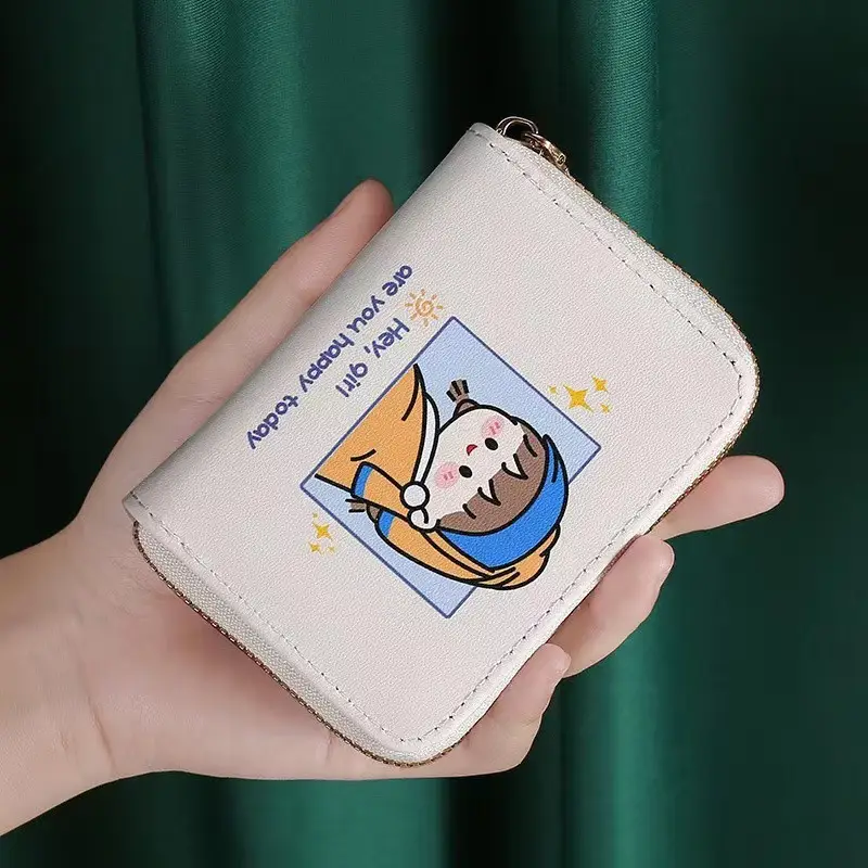 Card Holder Women's Large-Capacity Multi-Functional Storage Bag Girl Version Cartoon Print Anti-Degaussing Organ Card Holder Coin Purse — feature 4